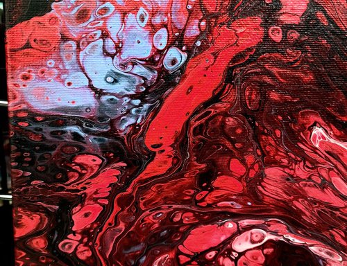 Red abstract painting